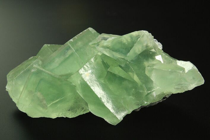 Green Cubic Fluorite Crystals with Phantoms - China #297805
